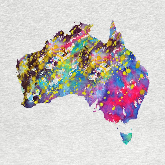 Australia map by erzebeth